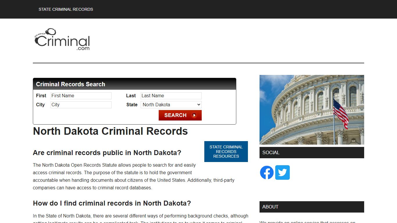 North Dakota Criminal Records