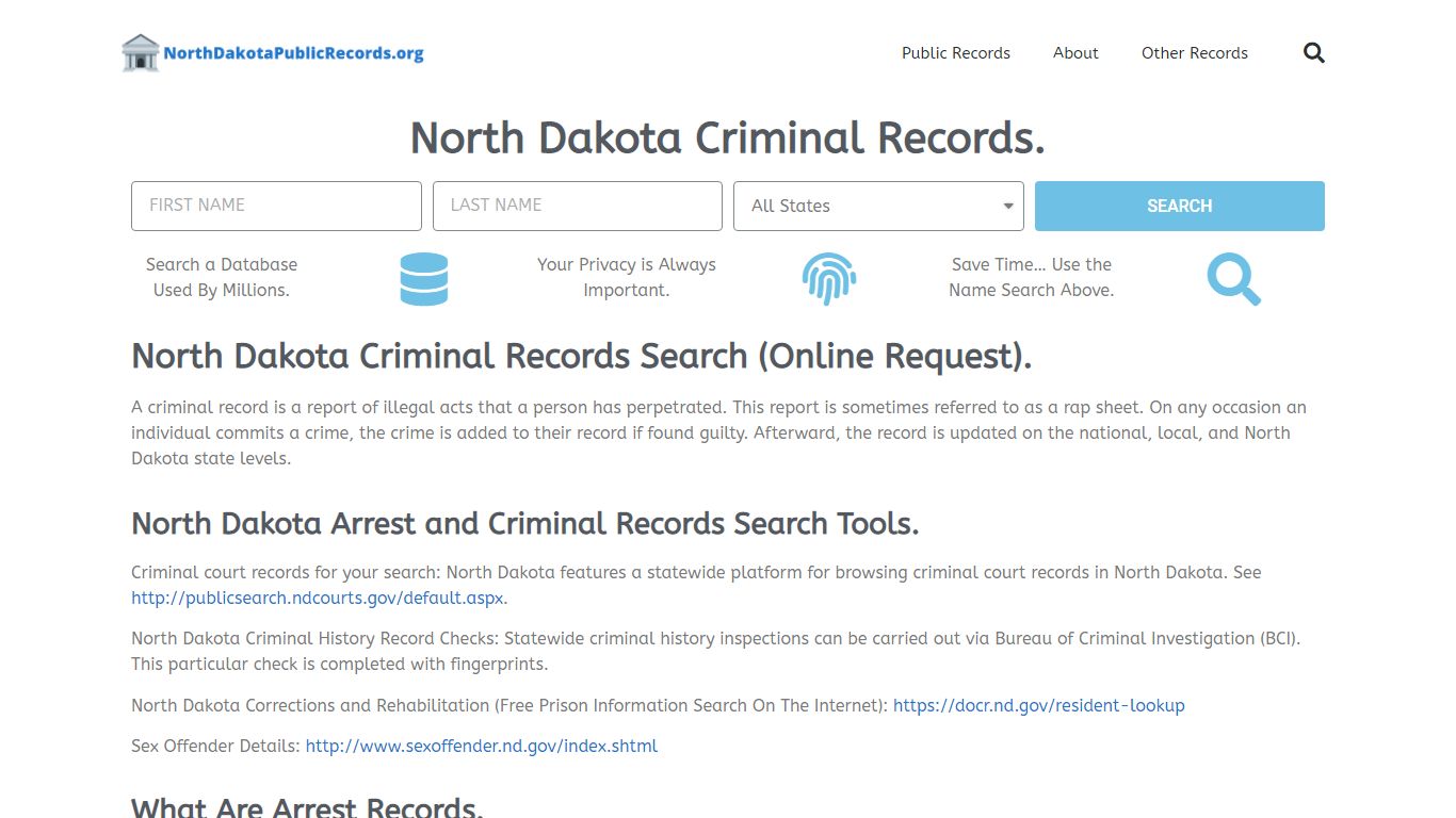 North Dakota Criminal Records: NorthDakotaPublicRecords.org